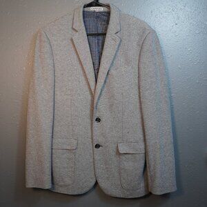 Express Mens Light Grey Photographer Fitted Blazer Size 20 Inch Pit To Pit